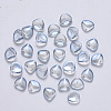 Transparent Spray Painted Glass Charms GLAA-R211-01-D02-1