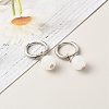 Natural White Jade Beads Earrings for Girl Women Gift EJEW-JE04607-03-4