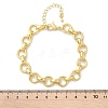 Brass Ring Link Chain Bracelets for Women Men BJEW-K273-07G-5