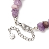 5Pcs Printed Alloy Butterfly Charm Bracelets BJEW-JB12404-6