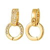 925 Sterling Silver Micro Pave Clear Clear Cubic Zirconia Twister Clasps STER-WH0008-81D-G-1
