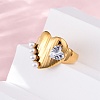 304 Stainless Steel Adjustable Cuff Rings for Women LS-RJEW-B126-03G-3