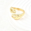 Brass Cuff Rings for Women RJEW-F184-08F-G-3