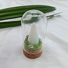 Synthetic Opalite Taper Display Decoration with Glass Dome Cloche Cover PW-WGA23BB-07-1