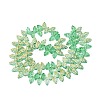Electroplate Transparent Glass Beads Strands EGLA-N056-03A-11-2