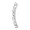 304 Stainless Steel Curved Tube Beads LS-STAS-M071-03F-P-2