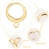 30Pcs Brass Huggie Hoop Earring Findings KK-PH0002-85-4