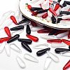 100Pcs 5 Colors Baking Paint Transparent Glass Pendants FIND-SC0023-47B-7
