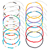 15Pcs 15 Styles Round Glass Seed Beads Choker Necklaces NJEW-AR0001-01-1
