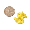 Glass Seed Beaded Dollar Pendants PALLOY-MZ00475-2