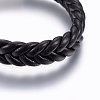 Leather Braided Cord Bracelets BJEW-E345-14A-P-2