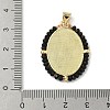 Brass with Glass or ABS Imitation Pearl Pendants KK-Z115-05G-4