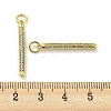 Rack Plating Brass Micro Pave Clear Cubic Zirconia Pendants KK-Q804-23G-3