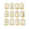 Brass Micro Pave Cubic Zirconia Pendants with Enamel KK-Z114-01G-1