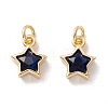 Brass Cubic Zirconia Charms FIND-Z005-02E-1