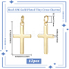 12Pcs Brass Pendants KK-BBC0024-56G-2