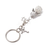 Alloy with Glass Seed Beads Keychain KEYC-MZ00010-5