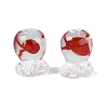 Inner Flower Handmade Lampwork Beads LAMP-Q039-13D-1