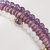 3Pcs 3 Style Natural Mixed Gemstone Beaded Stretch Bracelets Set BJEW-JB08999-4