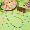 240Pcs 8 Colors Printed Transparent Acrylic Beads TACR-TA0001-94-7