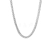 201 Stainless Steel Curb Chain Necklaces for Men NJEW-Q336-08A-P-1