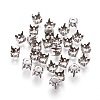 Square Brass Sew on Prong Settings KK-O084-05-6x6mm-1