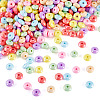 350Pcs 7 Colors UV Plating Opaque Acrylic Beads MACR-TA0002-31-3