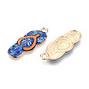 Alloy Enamel Pendants ENAM-T022-39KCG-2