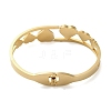 304 Stainless Steel Enamel Heart Hinged Bangles LS-BJEW-E099-03G-3