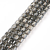 2 Strands Transparent Electroplate Glass Beads Strand GLAA-TA0002-62-3
