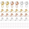   24Pcs 3 Color Brass Micro Pave Cubic Zirconia Clip-on Earrings Finding KK-PH0001-94-1