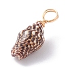 Natural Shell Pendants PALLOY-JF01164-02-3