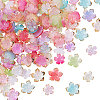 200Pcs 2 Styles Acrylic Bead Caps OACR-AR0001-38-1