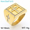 304 Stainless Steel Cubic Zirconia Finger Rings for Men FS-WG9BEFD-08-1
