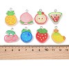 Opaque Resin & Glitter Powder Pendants RE-CBA0127-01-3