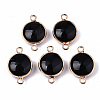 Natural Black Agate Links Connectors G-N326-85A-1