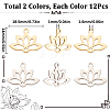 SUNNYCLUE 24Pcs 2 Colors 201 Stainless Steel Pendants STAS-SC0005-73-2