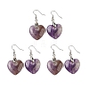 Natutal Amethyst Dangle Earrings EJEW-F343-D09-1