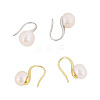 2 Pairs 2 Colors Brass Natural Pearl Dangle Earrings PEAR-TA0001-52-3