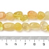 Natural Yellow Fluorite Beads Strands G-G160-B02-01-5