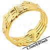 Stainless Steel Music Note Open Cuff Ring for Unisex TF1587-2-1
