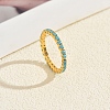 Brass Micro Pave Cubic Zirconia Finger Rings for Women HG4914-3-1