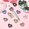 Heart Shape Polymer Clay Rhinestone Beads CLAY-NH0001-09B-1