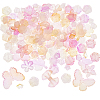 10Sets 200G Transparent Acrylic Frosted Beads FACR-HS0001-02B-1