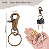   18Pcs 3 Colors Iron Swivel Clasps with Key Rings HJEW-PH0001-79-2