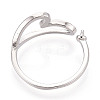 Heart Brass Cup Peg Ring Settings KK-N274-22P-3