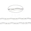 Tarnish Resistant Handmade 304 Stainless Steel Scalloped Bar Link Chains CHS-L024-006P-1