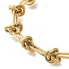 Ion Plating(IP) 304 Stainless Steel Knot Link Bracelets for Women BJEW-H613-04G-2