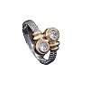 Flat Round Brass Micro Pave Clear Cubic Zirconia Finger Rings FS-WGBC030-01-5