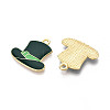 Alloy Enamel Pendants ENAM-T023-11B-2